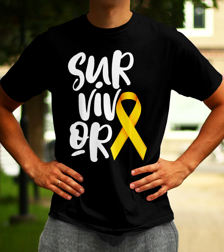 Sarcoma Bone Cancer Survivor Yellow T-Shirt