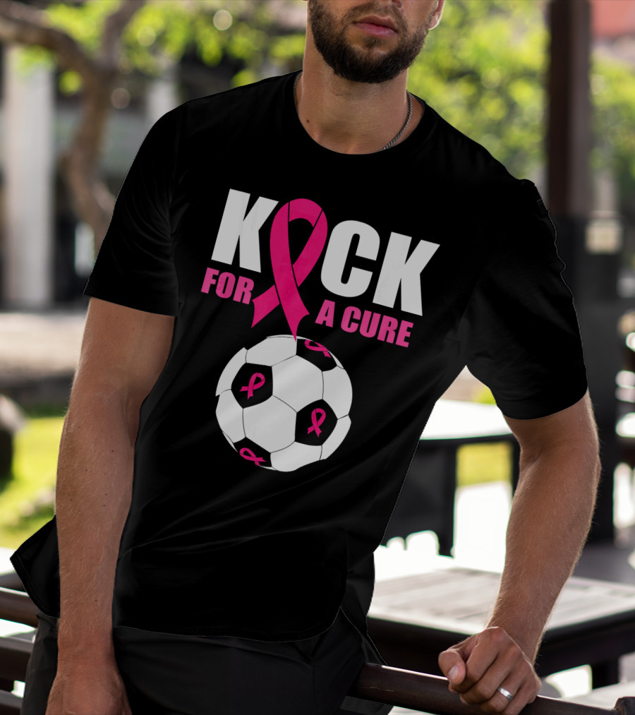 Kick For A Cure Soccer Ball Pink T-Shirt