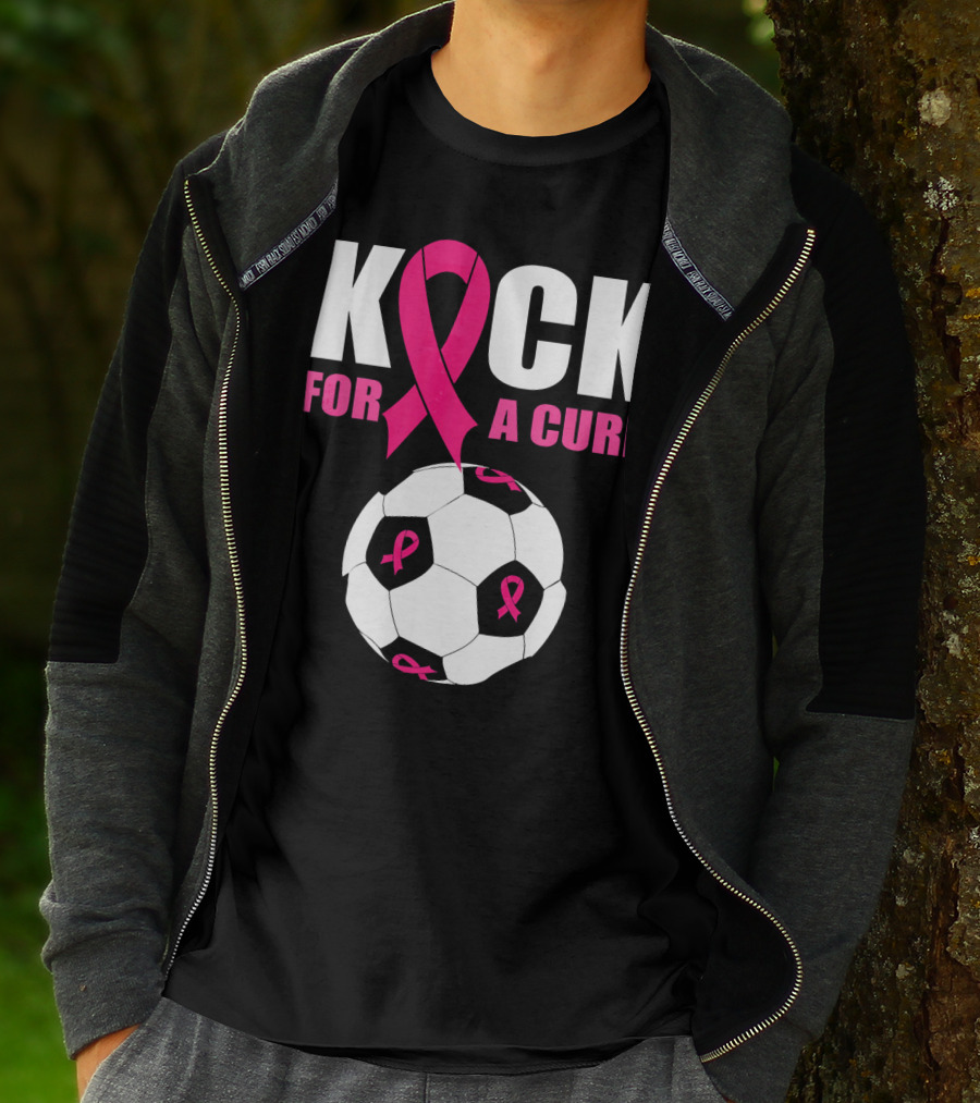 Kick For A Cure Soccer Ball Pink T-Shirt