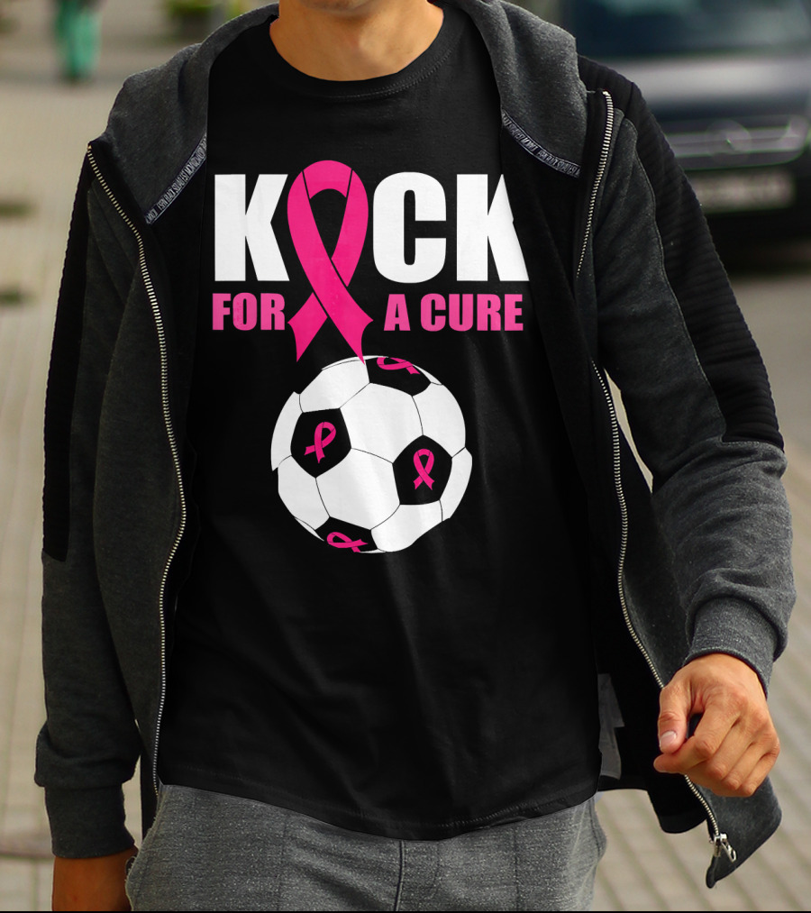 Kick For A Cure Soccer Ball Pink T-Shirt