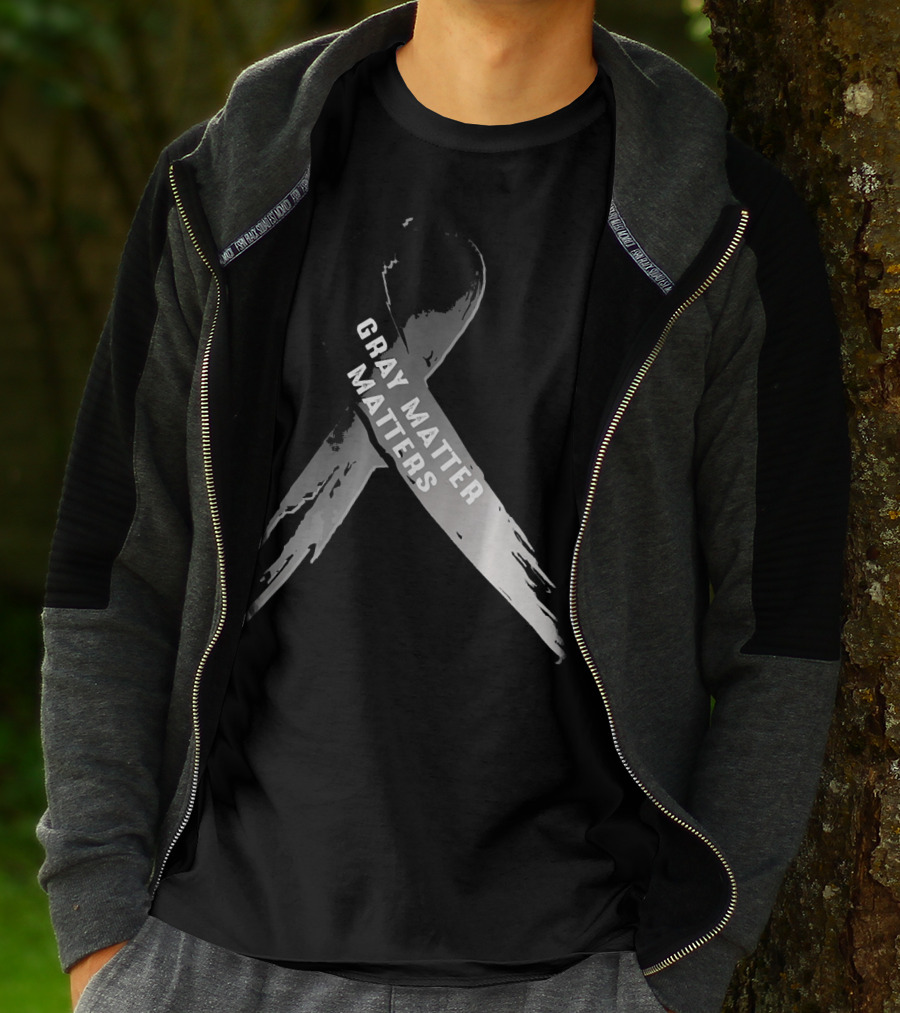 Gray Matter Matters National Brain Tumor Cancer Awareness T-Shirt