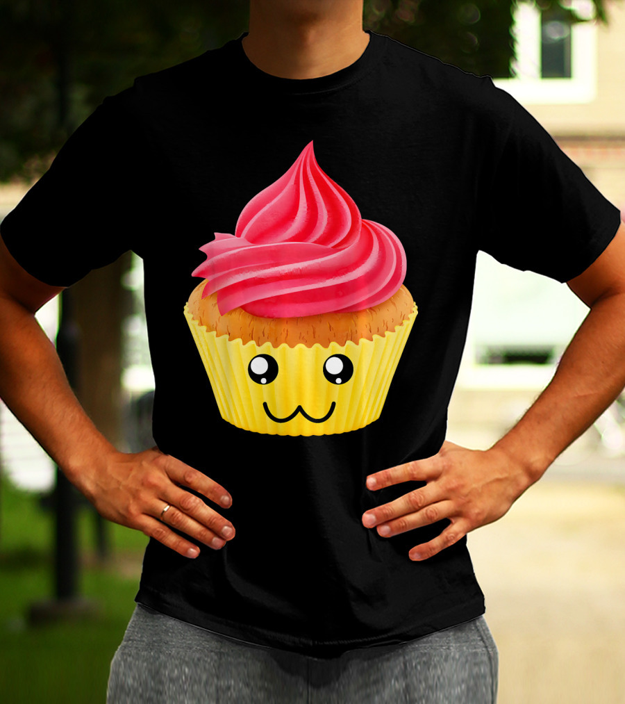 Kawaii Cupcake Lover Cute Muffin Face T-Shirt