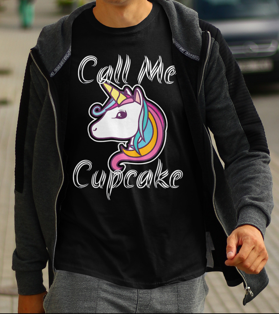 Call Me Cupcake Unicorn Rainbow T-Shirt