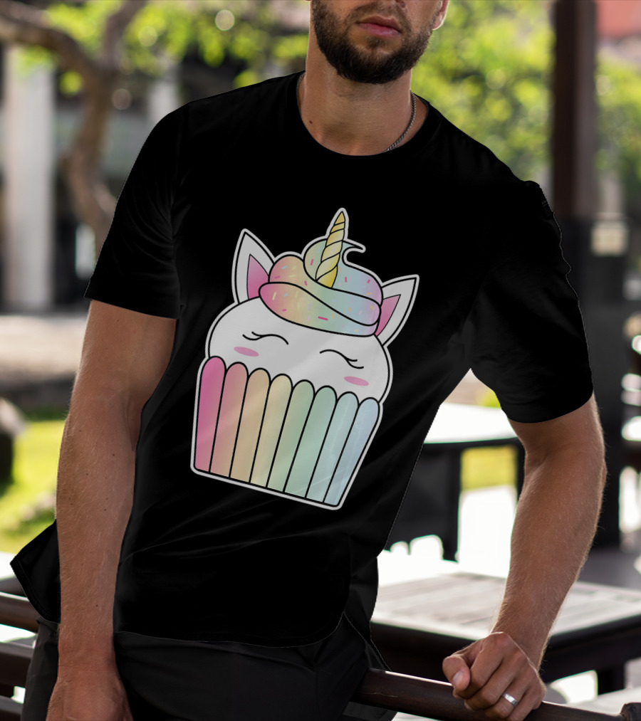 Unicorn Cupcake Pastel Cute Baking Kawaii T-Shirt