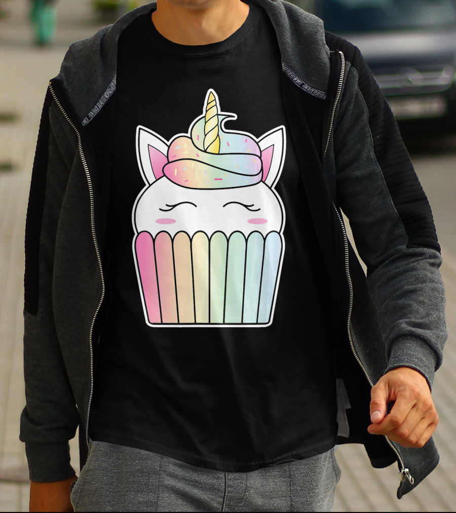Unicorn Cupcake Pastel Cute Baking Kawaii T-Shirt