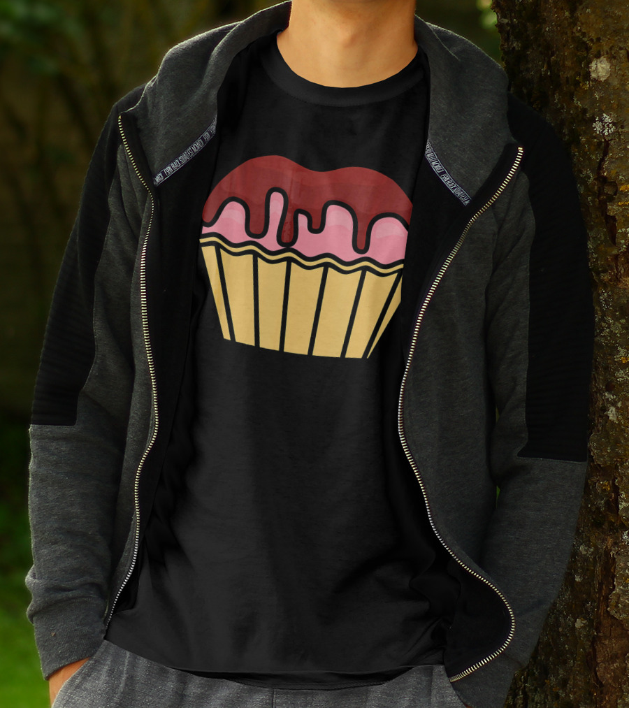Cool Chocolate Dripping Halloween Cupcake T-Shirt