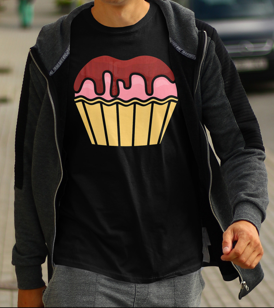 Cool Chocolate Dripping Halloween Cupcake T-Shirt