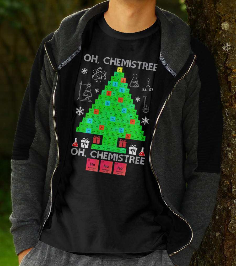 Oh Chemistree Chemistree Science Periodic Table Holiday Tree T-Shirt