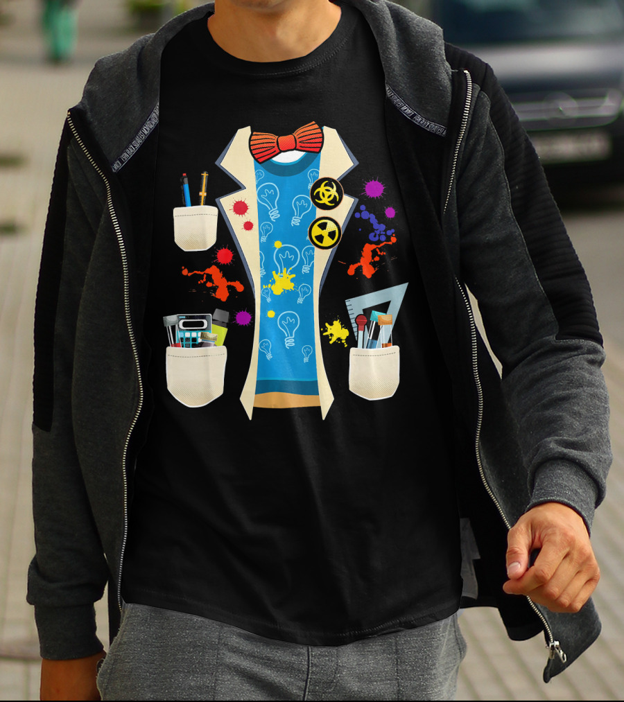 Halloween Mad Chemist Scientist DIY Costume Elements And Tools T-Shirt