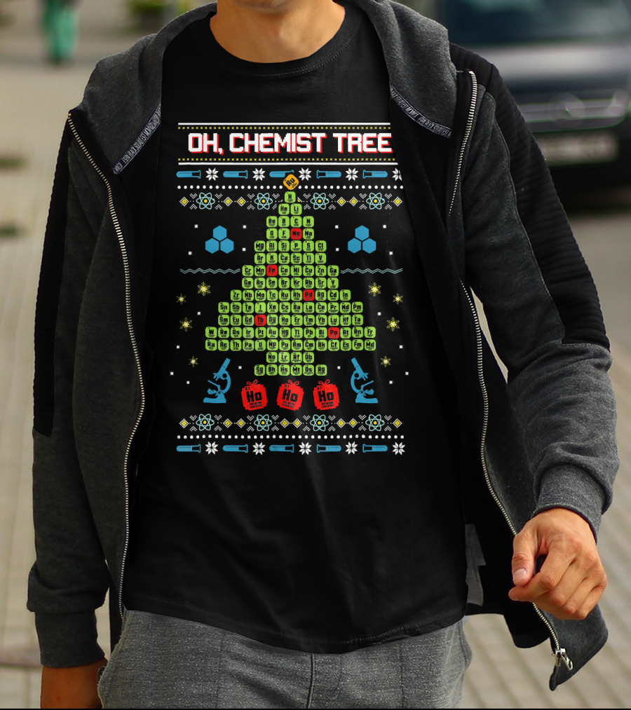 Oh Chemist Tree Periodic Table Christmas T-Shirt