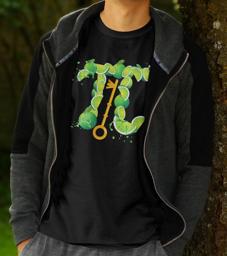 Key Lime Pi Day Pun Science Marc Key Lime Slices And Math T-Shirt