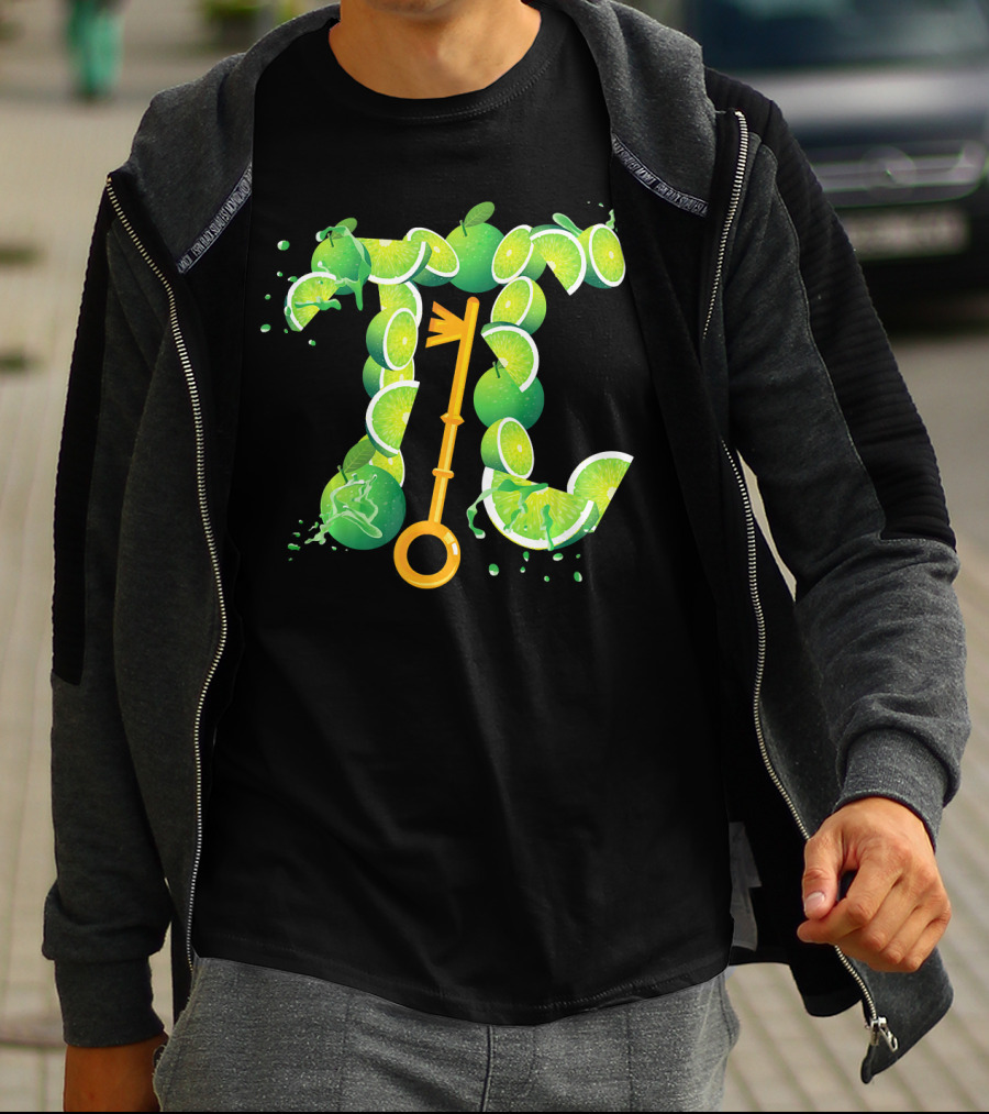 Key Lime Pi Day Pun Science Marc Key Lime Slices And Math T-Shirt