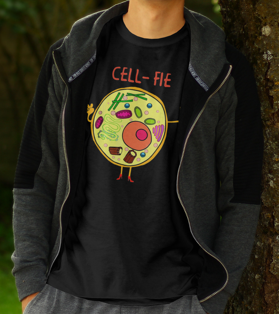 CELL-FIE Funny Science Biology Humor T-Shirt