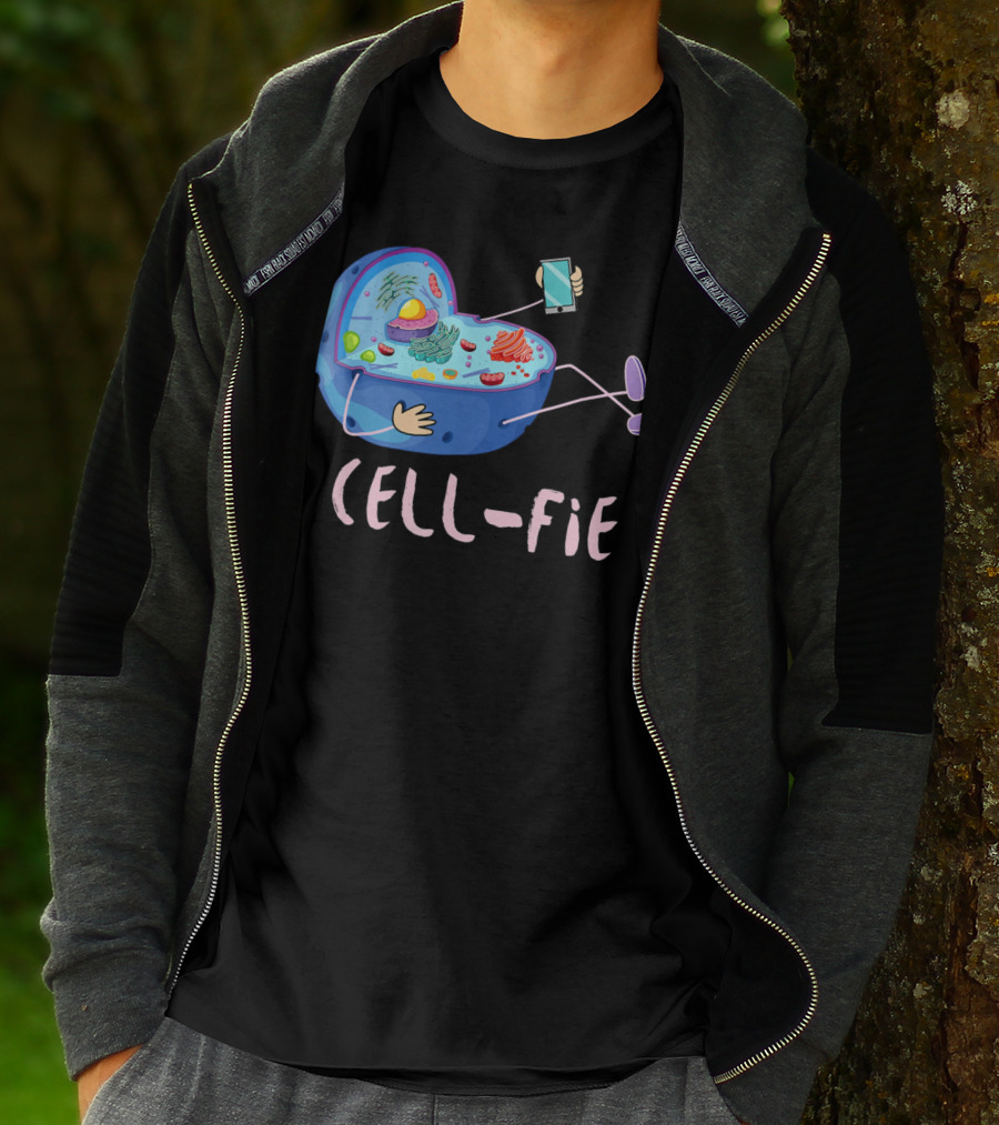 Cell Fie Funny Science Biology Teacher Cell Phone Concept T-Shirt