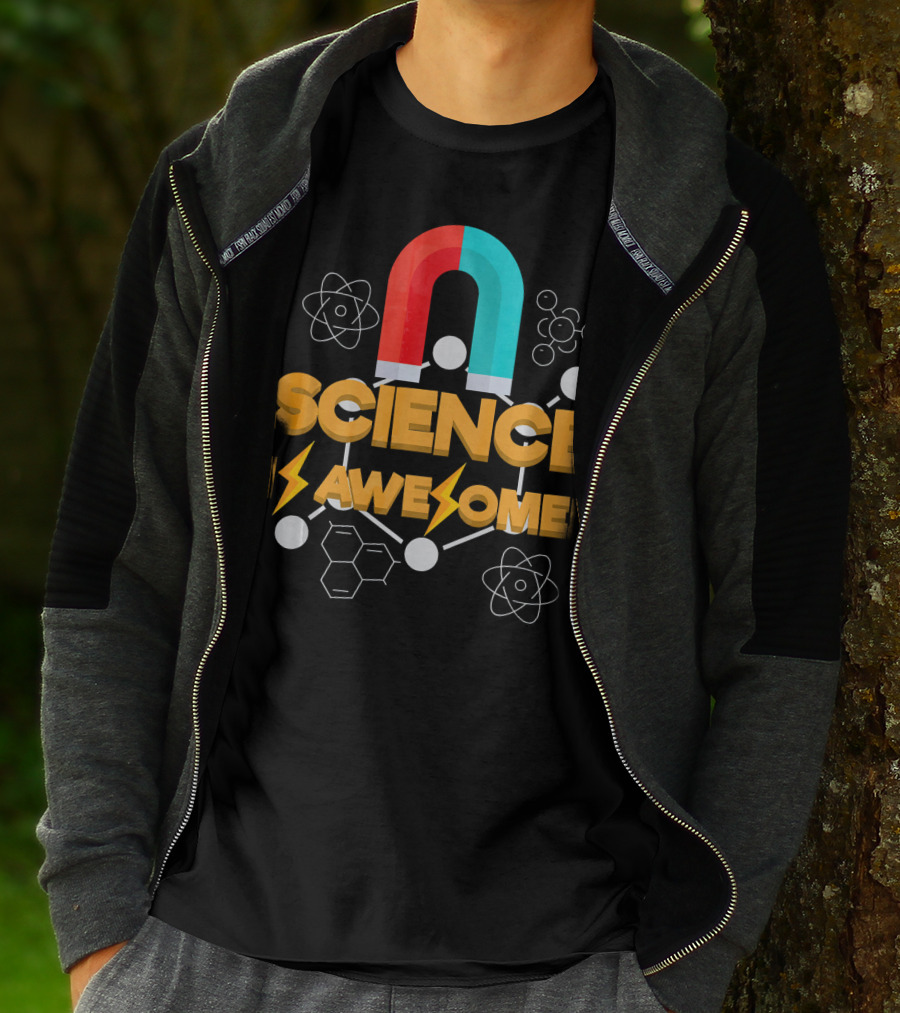 Science Is Awesome Magnet Chemistry Atomic Symbols T-Shirt