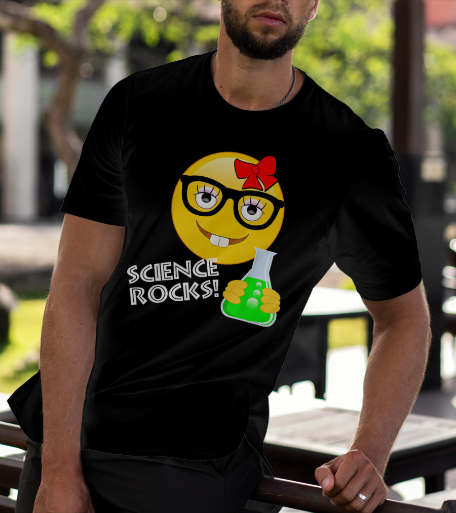 Science Rocks Emoji Chemistry Girl T-Shirt