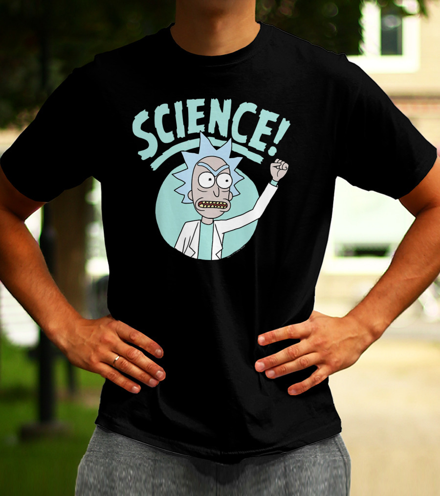 Rick And Morty Science Punch Fist Raised T-Shirt