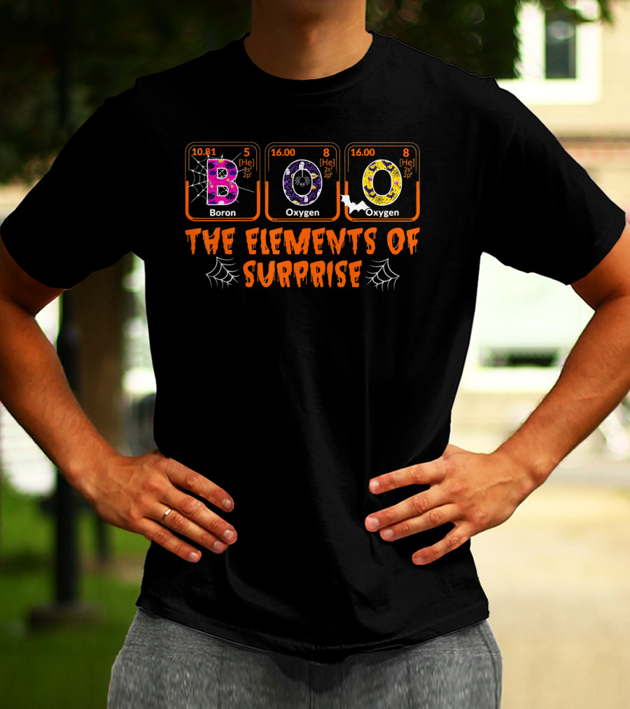 BOO Boron Oxygen Halloween The Elements Of Surprise T-Shirt