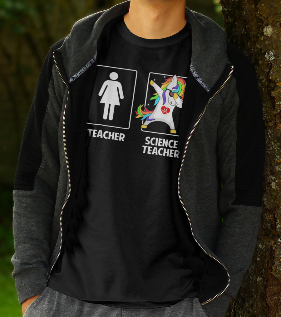 Teacher Science Teacher Unicorn Dabbing T-Shirt