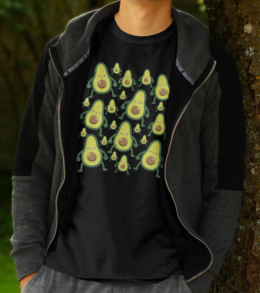 Holy Guac Avocados Funny Cartoon Characters T-Shirt