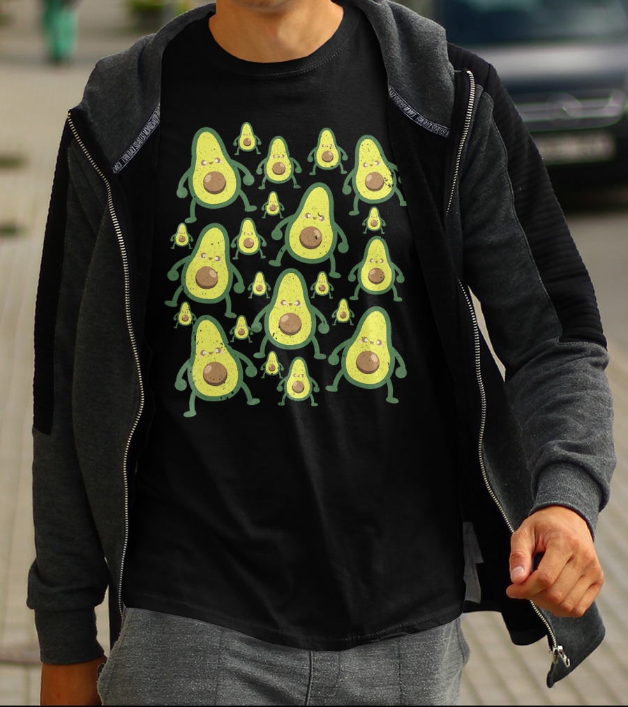 Holy Guac Avocados Funny Cartoon Characters T-Shirt