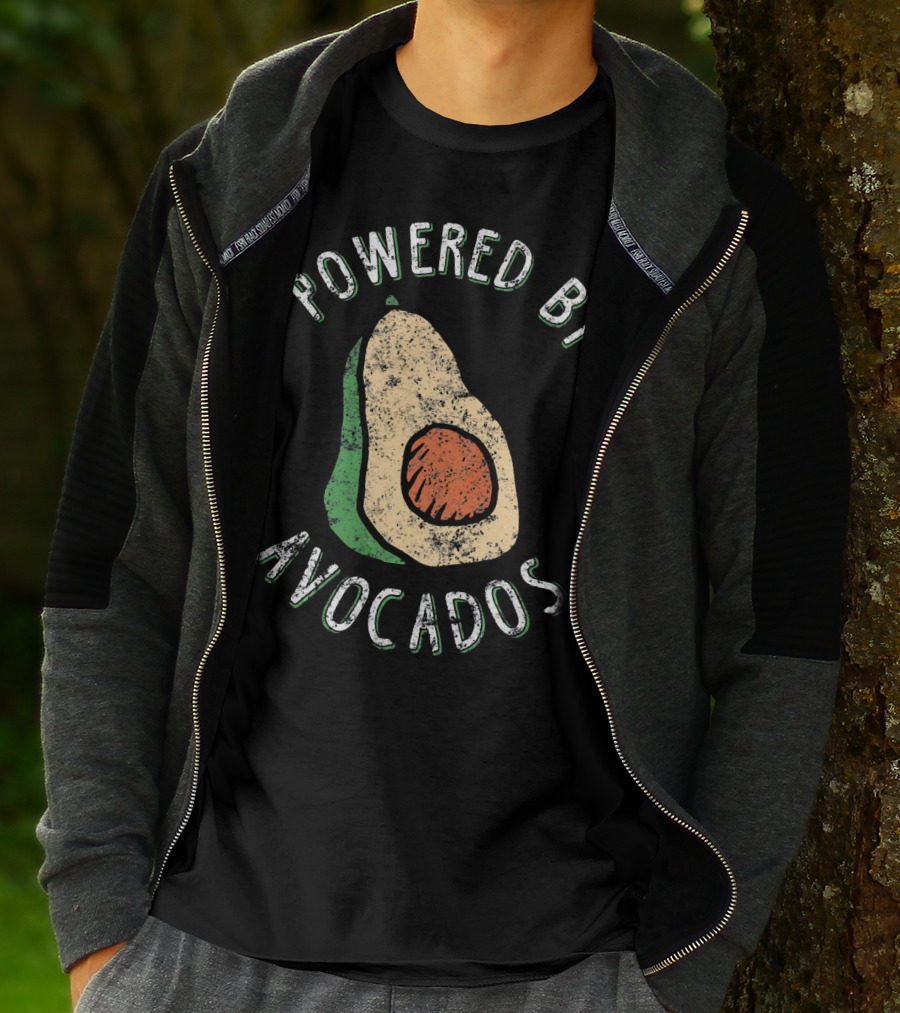 Powered By Avocados Cute Guacamole Lover Cinco De T-Shirt