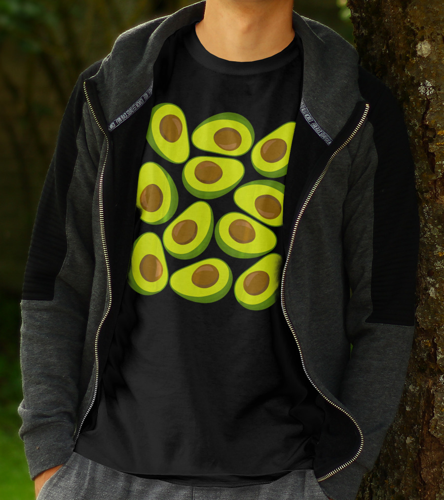 Avocado Pattern Funny Costume Holy Guaca T-Shirt