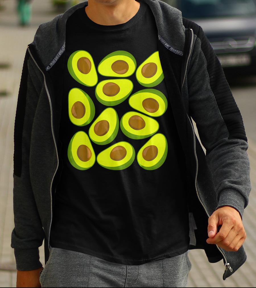 Avocado Pattern Funny Costume Holy Guaca T-Shirt