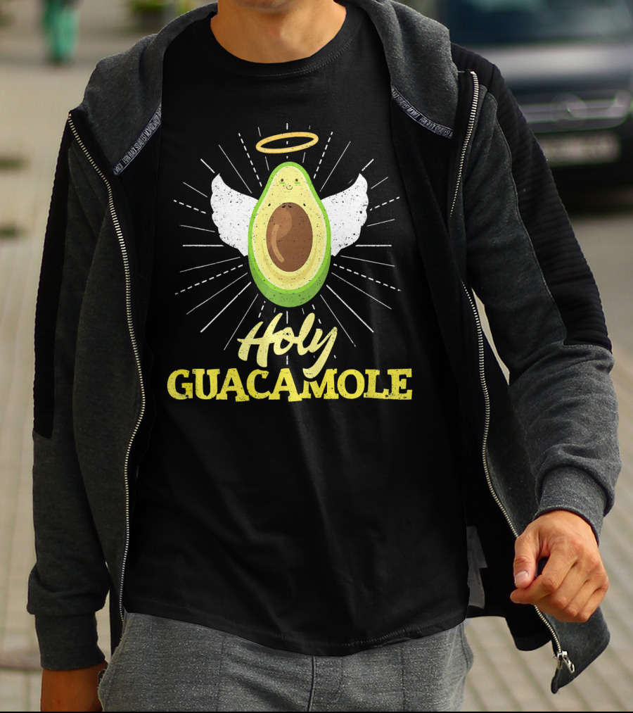 Holy Guacamole Angel Avocado With Halo And Wings T-Shirt