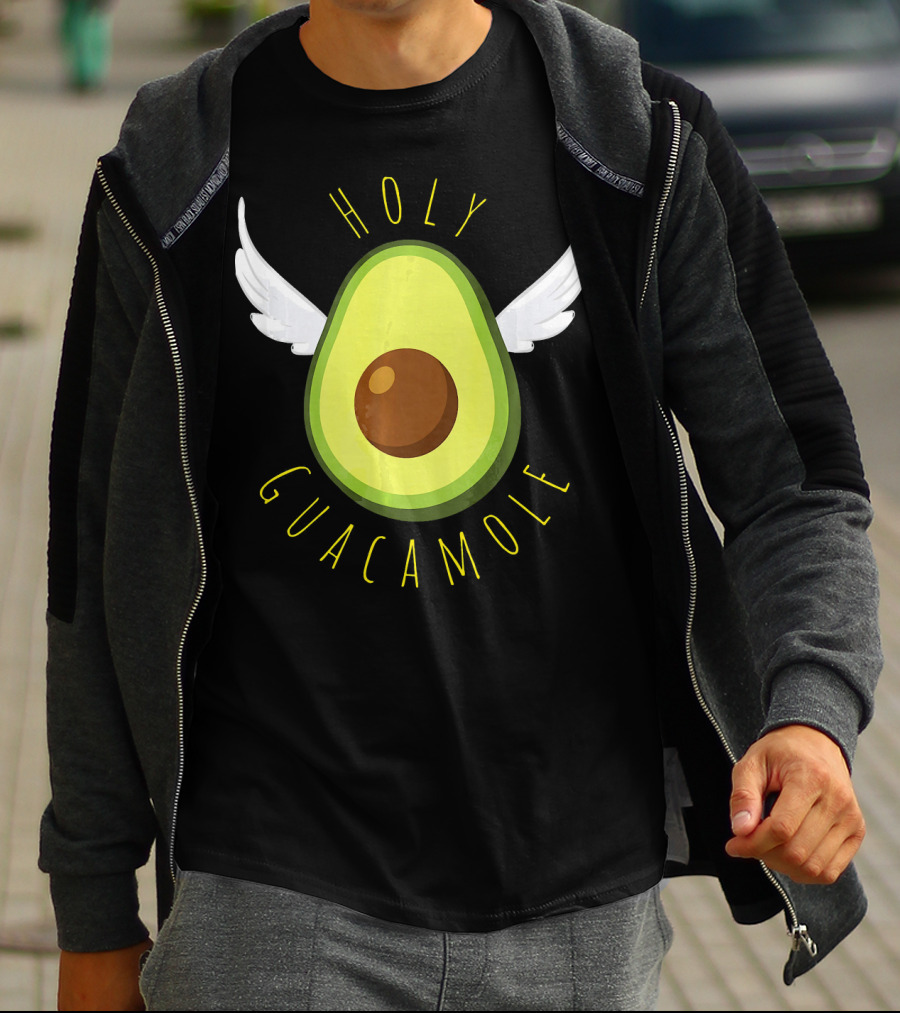 Holy Guacamole Avocado Angel Wings T-Shirt