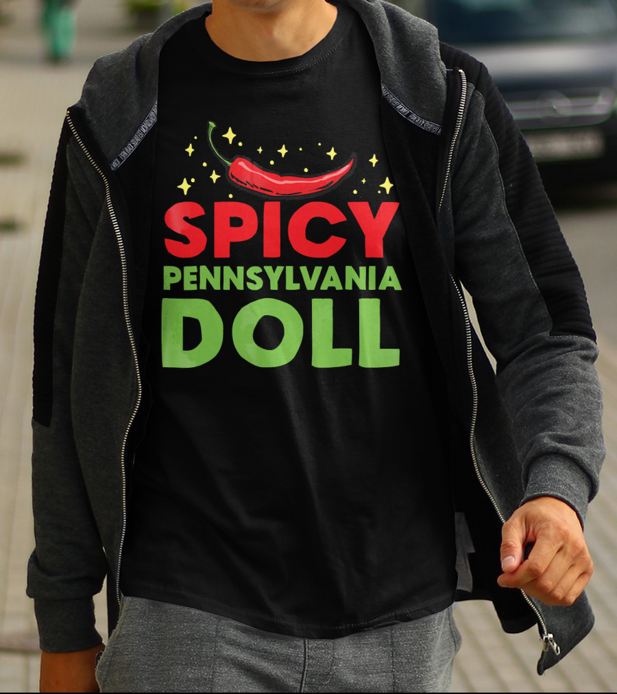 Spicy Pennsylvania Doll Chili Pepper Stars Fun T-Shirt