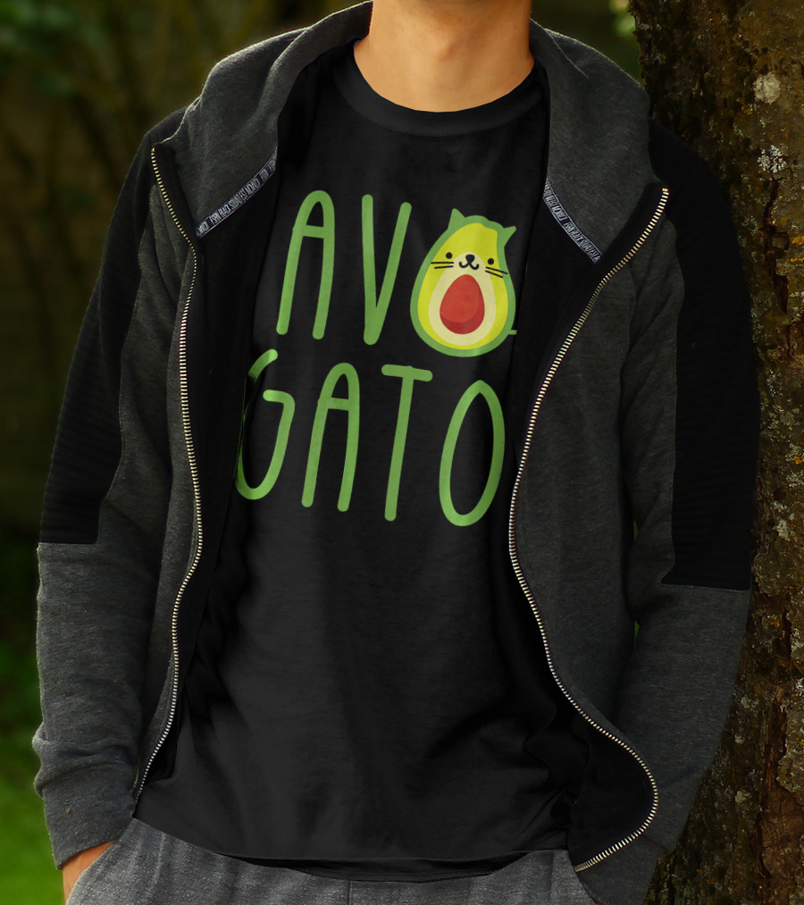 Funny Avogato Cat Cute Guacamole Avocado T-Shirt