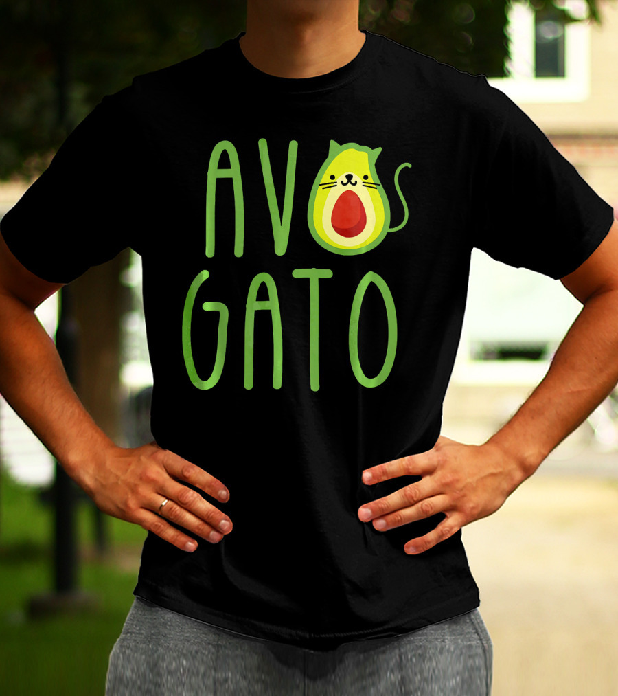 Funny Avogato Cat Cute Guacamole Avocado T-Shirt