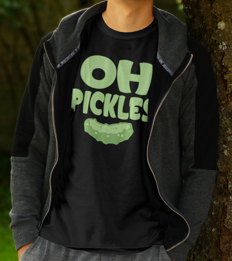 Oh Pickles Funny Pickle Food Lover Humor T-Shirt