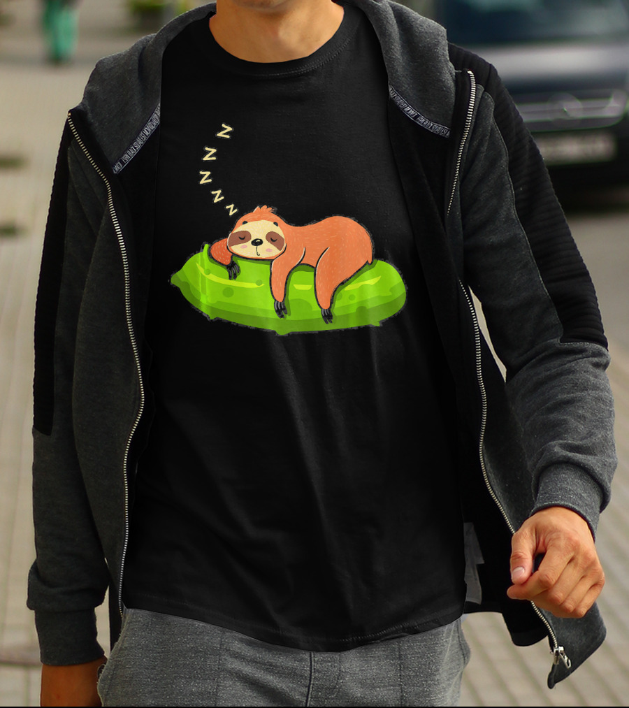 Lazy Sloth Sleeping On A Pickle With Zs T-Shirt