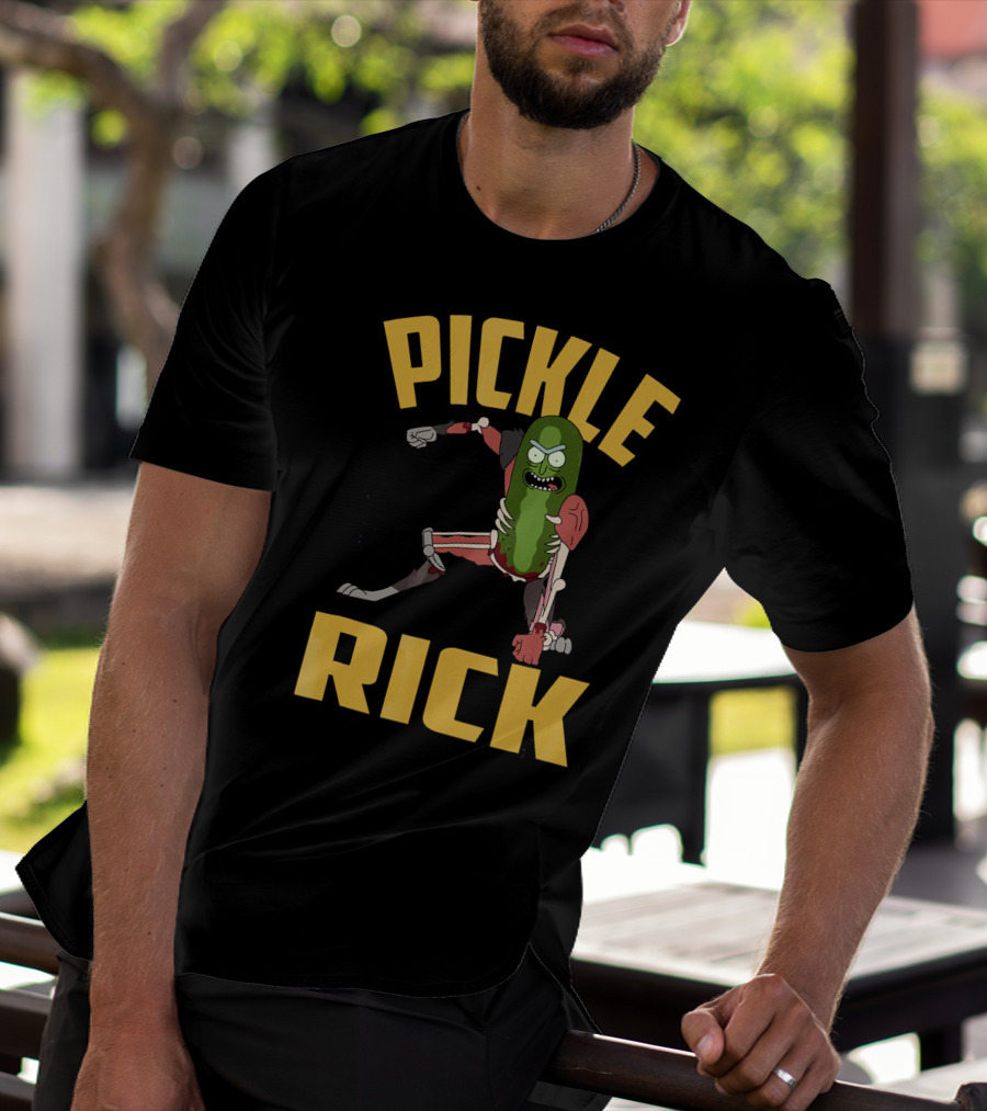 Pickle Rick Punch Rick And Morty Iconic Character Appeal T-Shirt