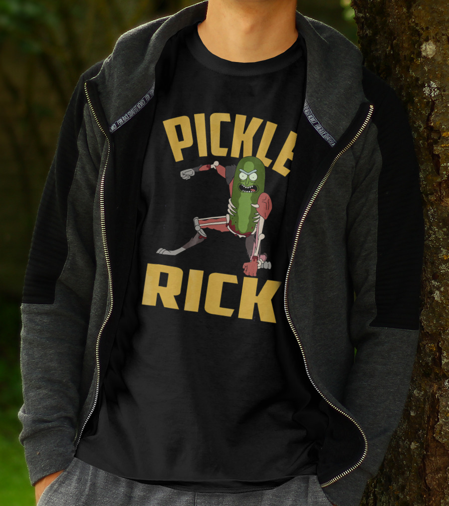 Pickle Rick Punch Rick And Morty Iconic Character Appeal T-Shirt