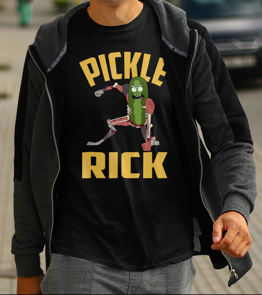 Pickle Rick Punch Rick And Morty Iconic Character Appeal T-Shirt