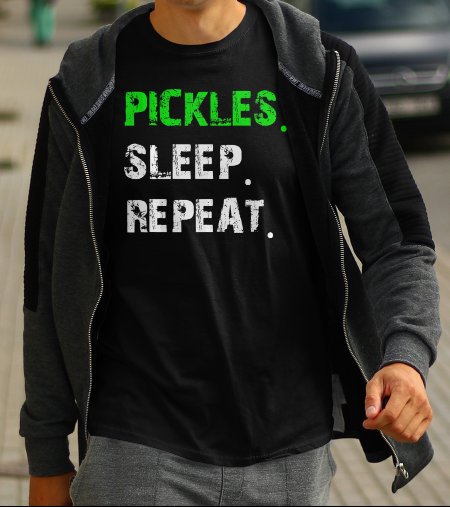 Pickles Sleep Repeat Funny Pickle Lover T-Shirt