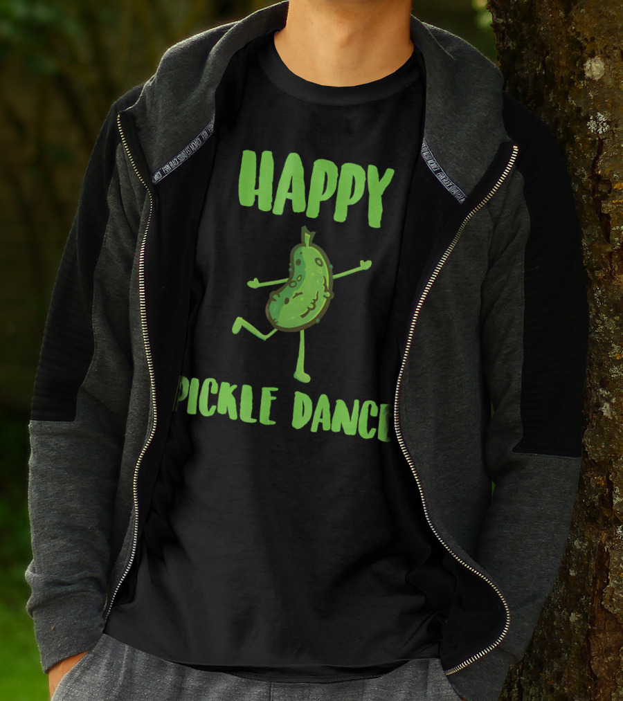 Hilarious Happy Pickle Dance With Cute Dill Pickle Animation T-Shirt