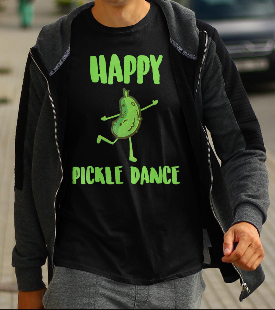 Hilarious Happy Pickle Dance With Cute Dill Pickle Animation T-Shirt