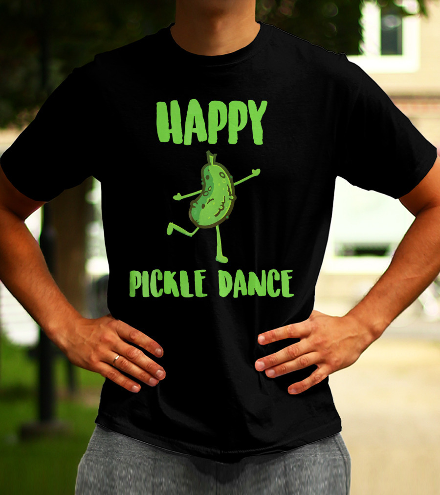 Hilarious Happy Pickle Dance With Cute Dill Pickle Animation T-Shirt