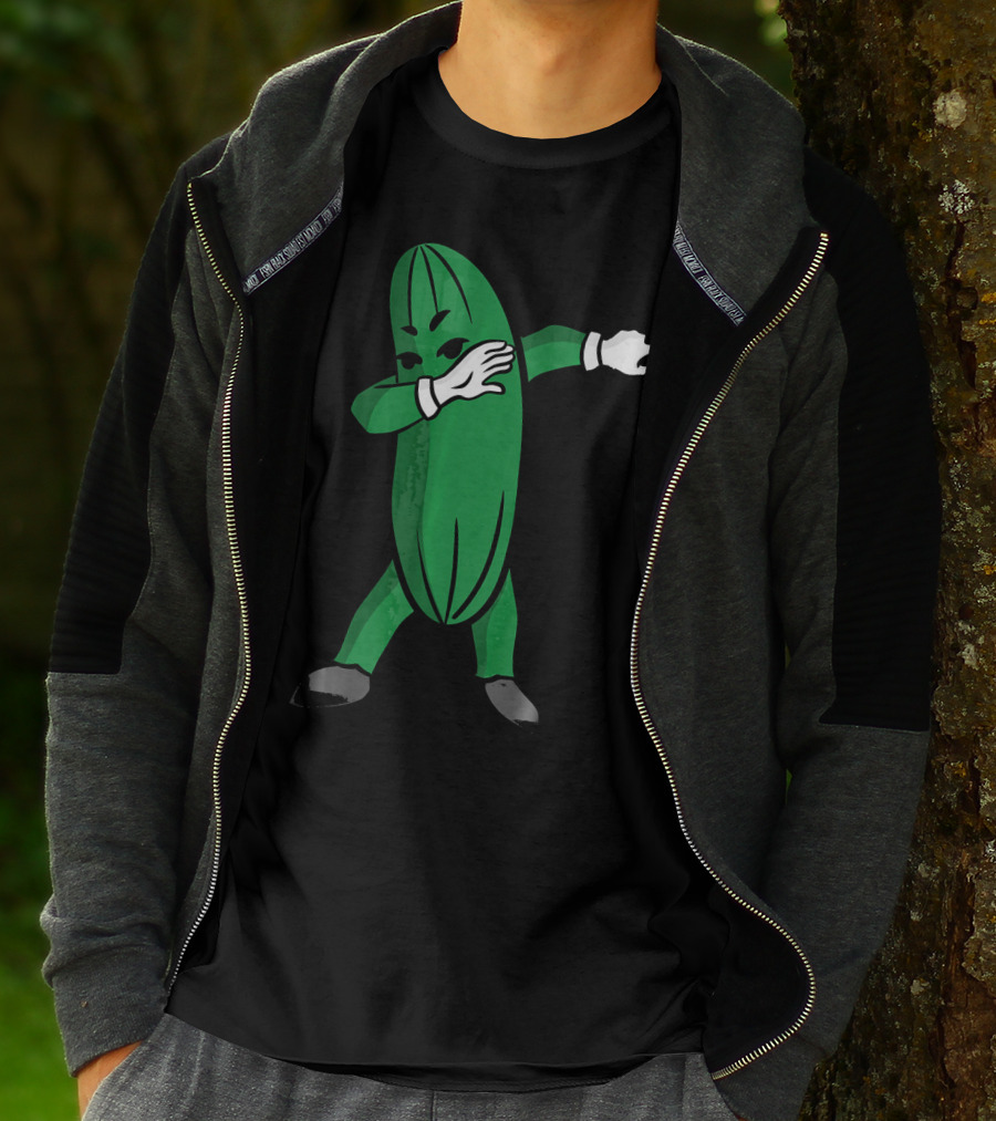Dabbing Pickle Dance Cartoon T-Shirt