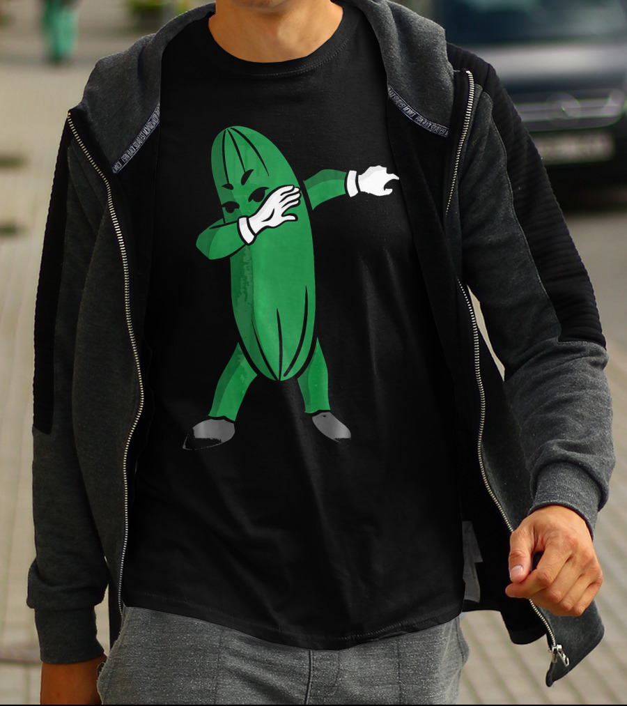 Dabbing Pickle Dance Cartoon T-Shirt