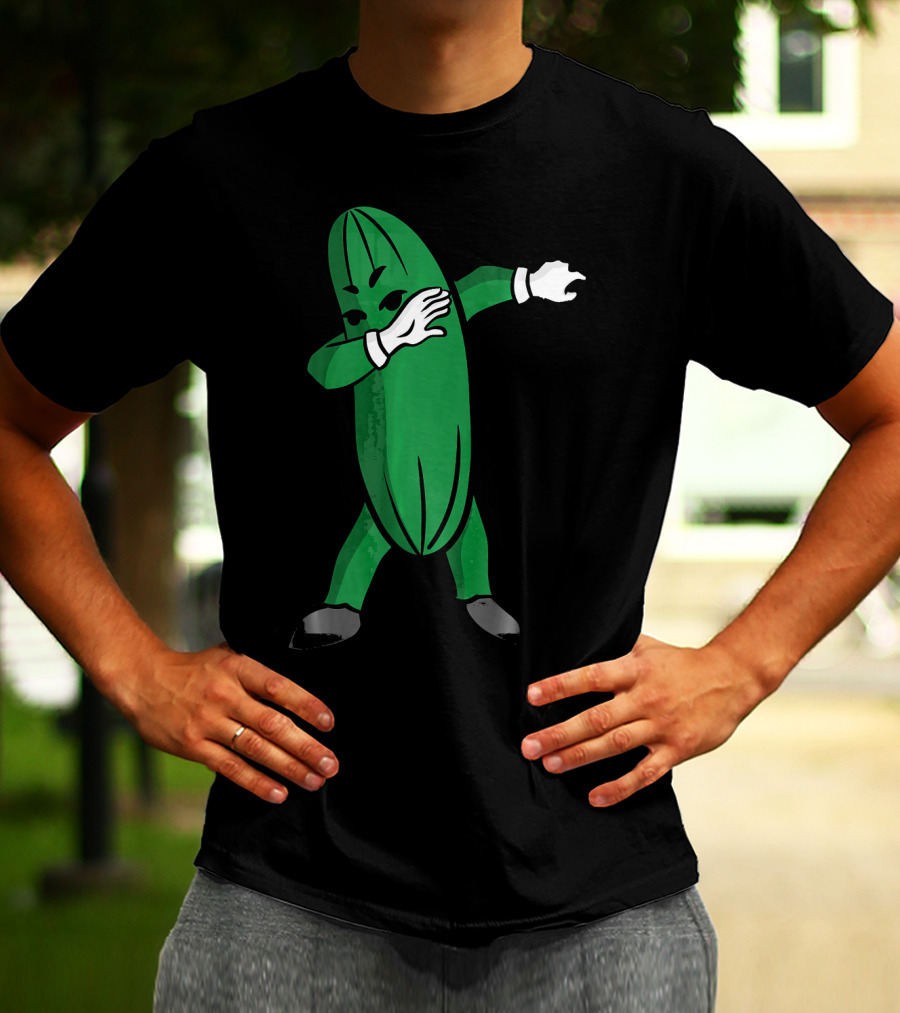 Dabbing Pickle Dance Cartoon T-Shirt