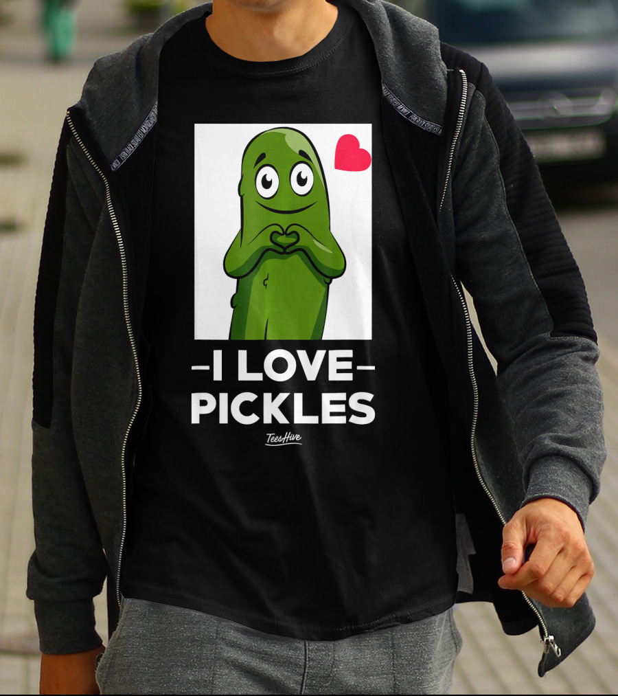 I Love Pickles Squad Heart Party T-Shirt