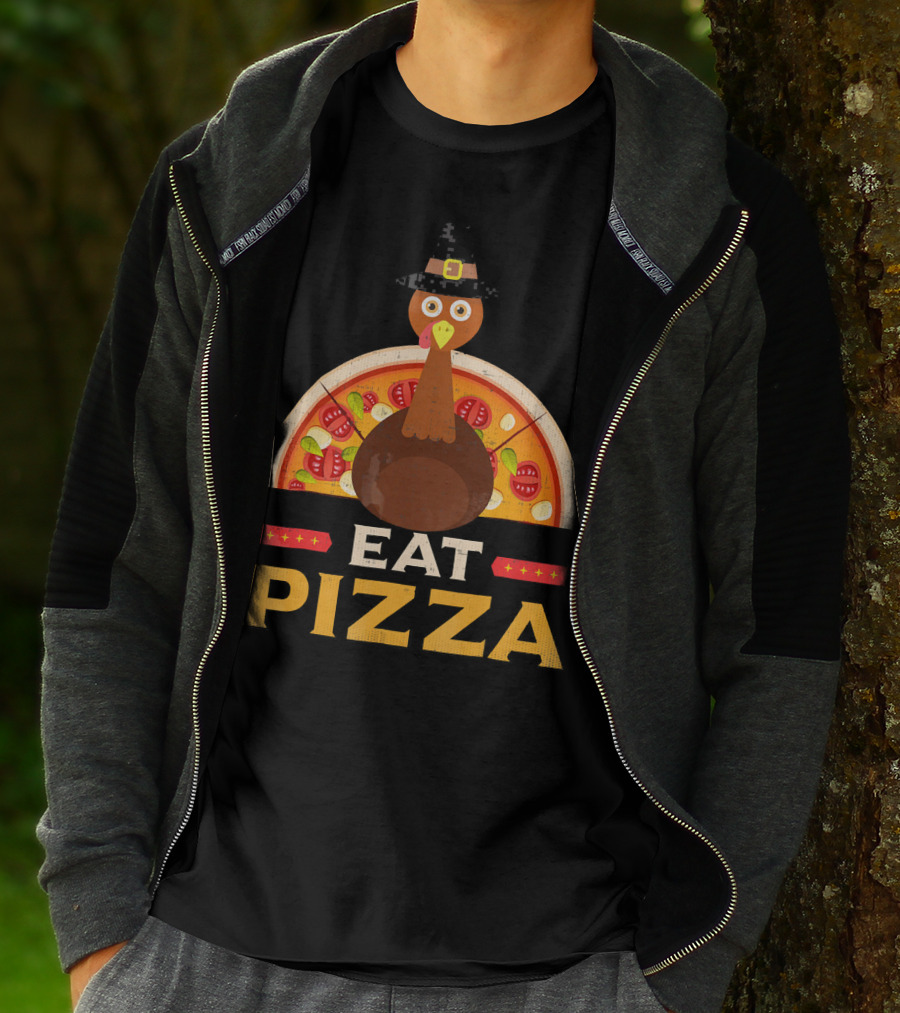 Thanksgiving Turkey Eat Pizza Pie T-Shirt