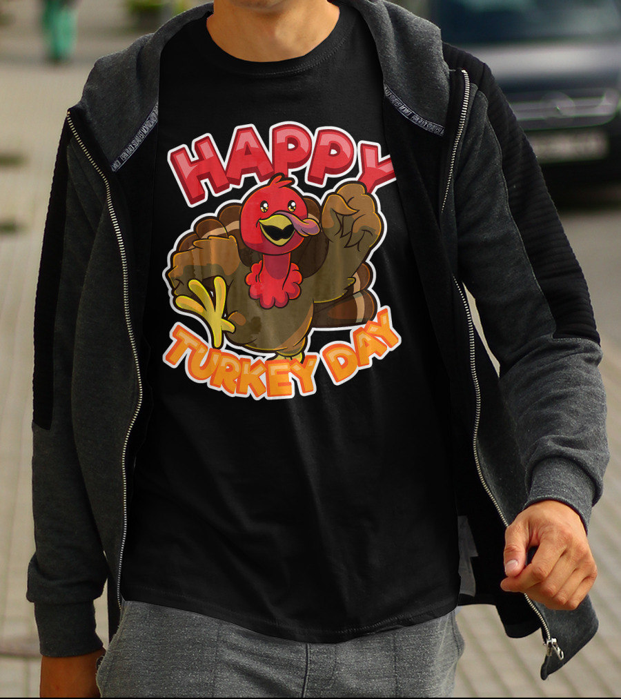 Happy Turkey Day Thanksgiving Holiday T-Shirt