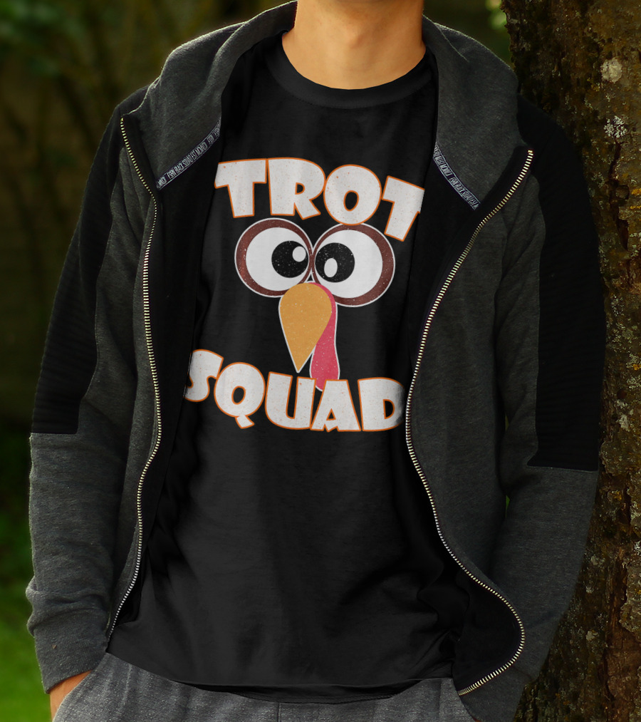 Trot Squad Turkey Face Eyes And Beak T-Shirt