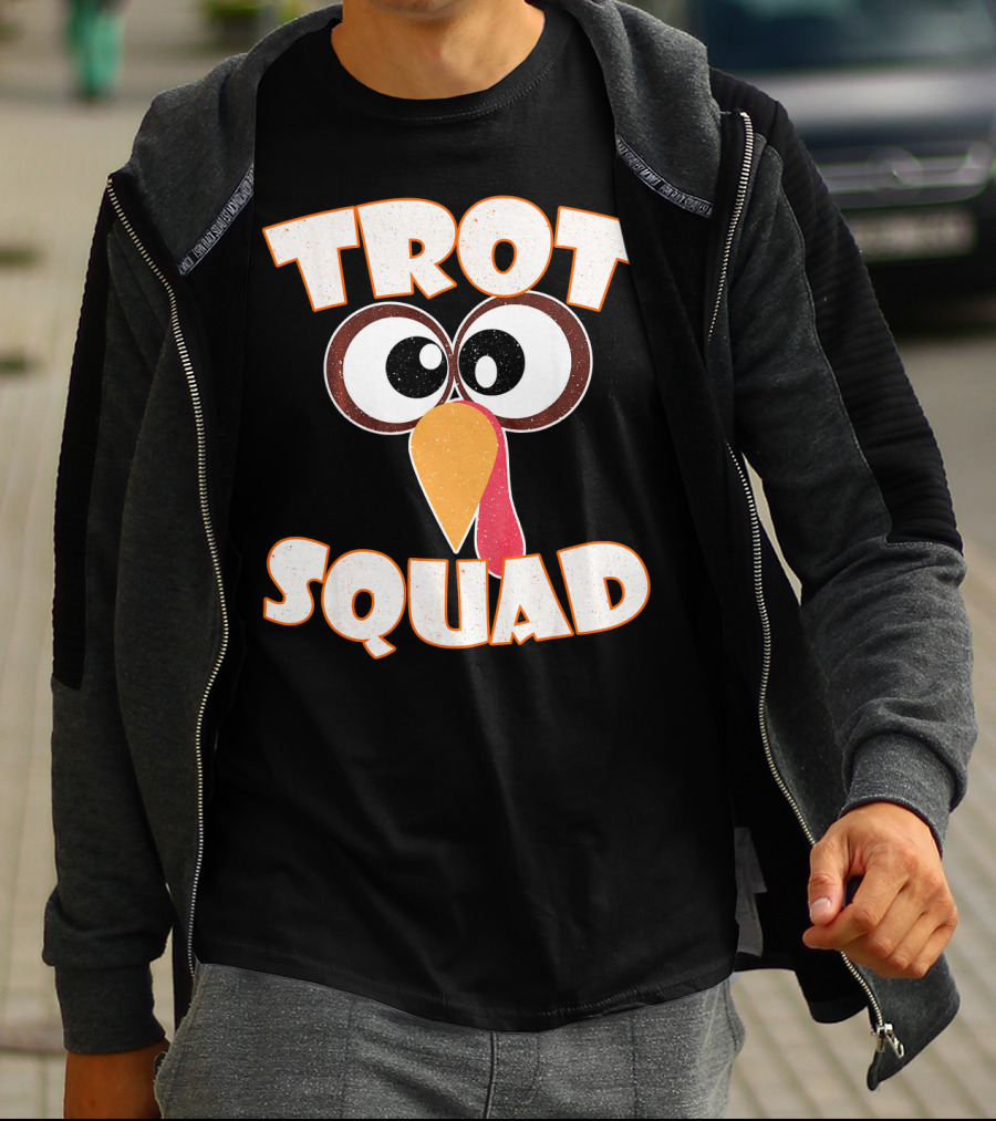 Trot Squad Turkey Face Eyes And Beak T-Shirt